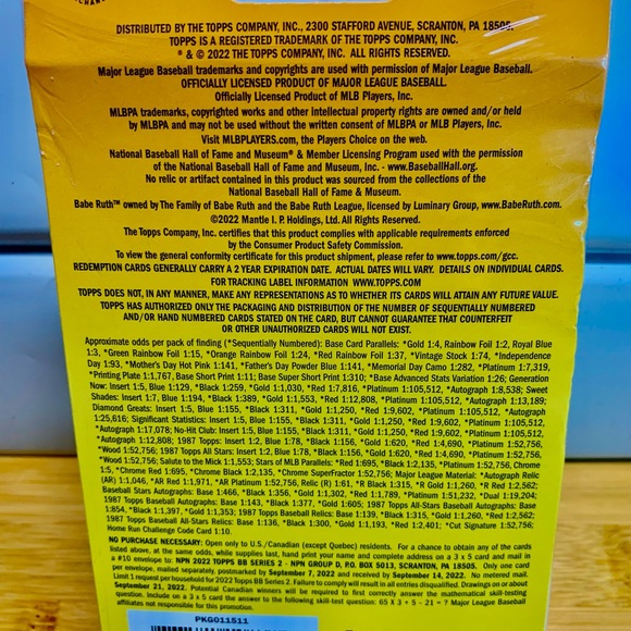 2022 Topps Series 2 Baseball Hanger Box **NEW Release!!** - Picture 2 of 3